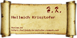 Hellmich Krisztofer névjegykártya